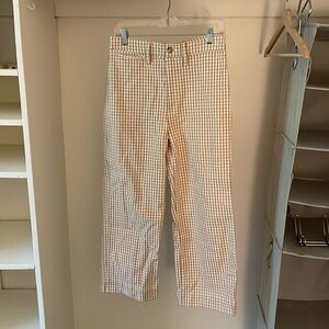 Madewell - Slim Emmett Wide Leg Crop in Check